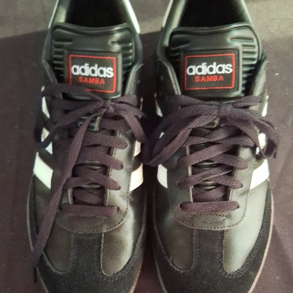 adidas Samba Black and White Athletic Shoes